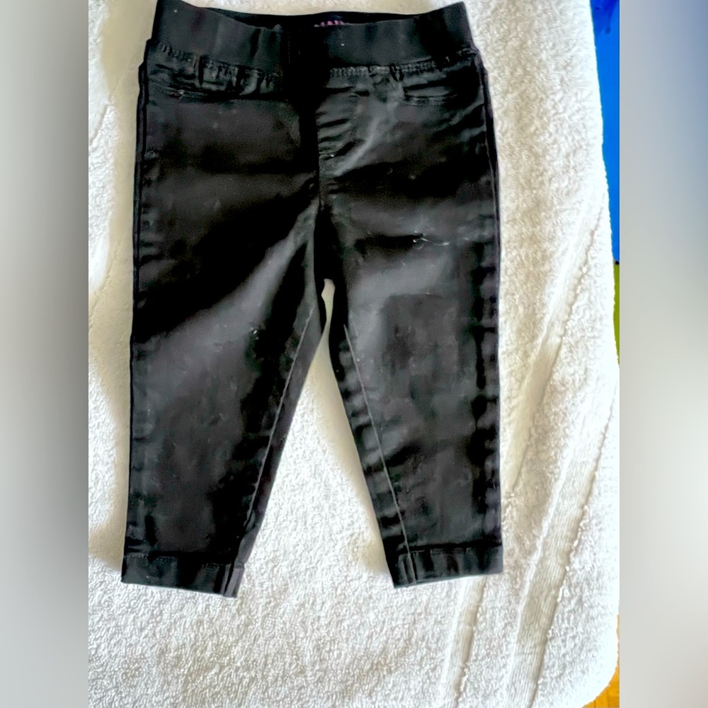 French Toast Stylish Black Kids Bottoms size 12mths